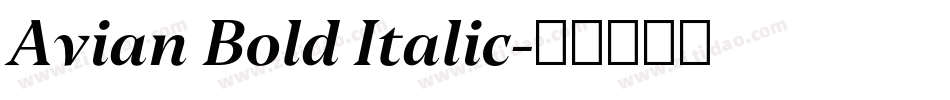 Avian Bold Italic字体转换